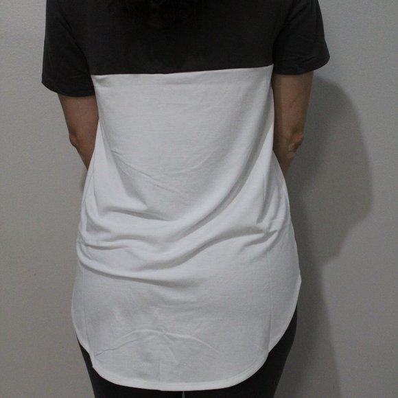 Leopard Pocket Colorblock V-Neck Tshirt - Picture 5 of 9
